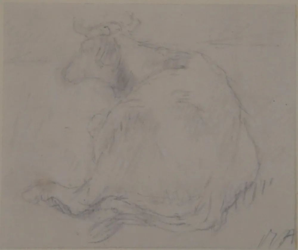 Geen Techniek Auberjonois - Liegende Kuh / Reclining cow