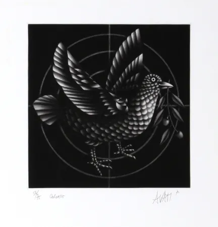 Mezzotint Avati - Columbe