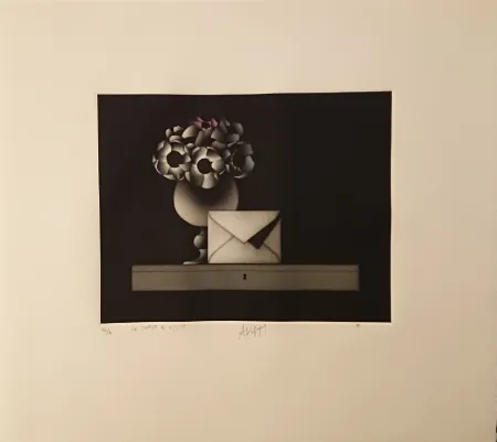 Mezzotint Avati - '' La Lettre ''