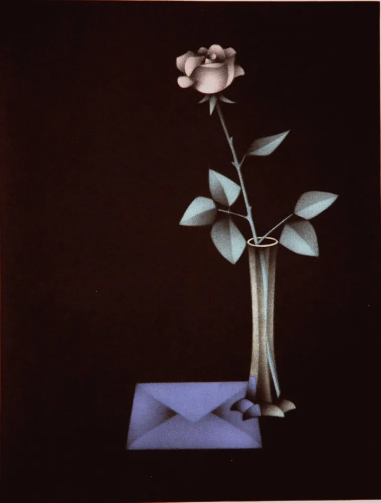 Mezzotint Avati - L'enveloppe bleue