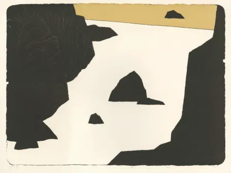 Lithografie Avril - Bretagne - Ocre