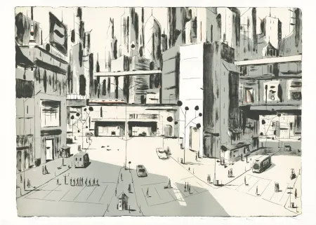 Lithografie Avril - Tokyo