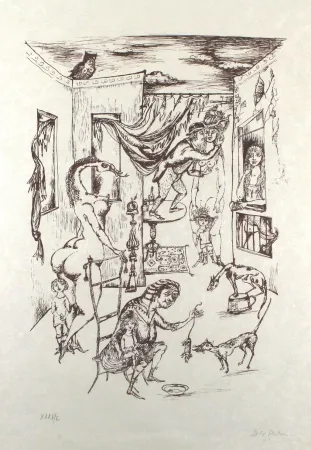 Lithografie Bachem - Alternde Paris zum Muttertag