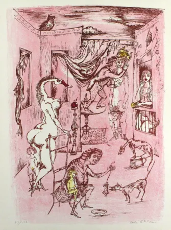 Lithografie Bachem - Alternde Paris zum Muttertag