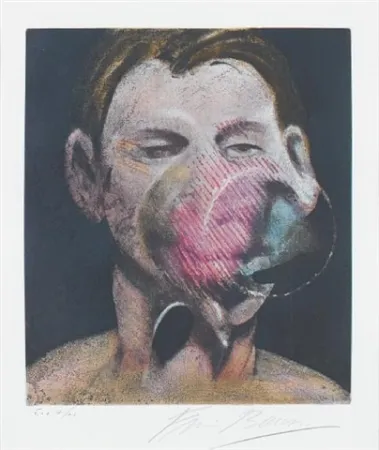 Ets En Aquatint Bacon - Central panel  from 3 studies for a portrait of Peter Beard I 