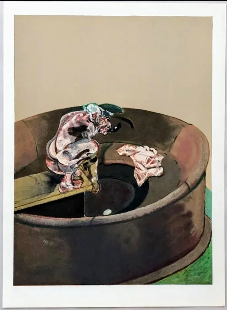Lithografie Bacon - Francis Bacon - Portrait of George Dyer Crouching, Original lithograph, 1966