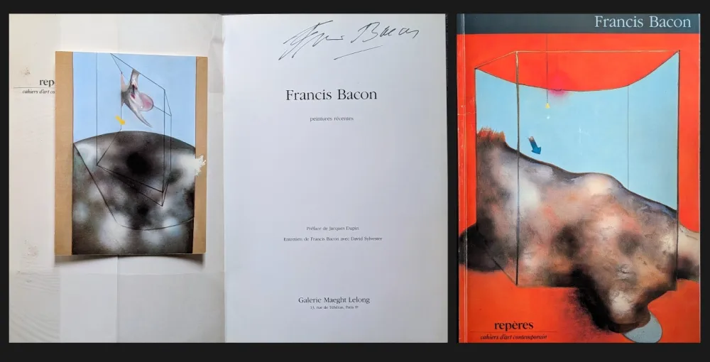 Geïllustreerd Boek Bacon - Hand-Signed catalog - Peintures Récentes - Hand-Signed catalog with invitation, 1984