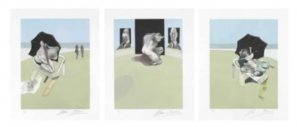 Ets En Aquatint Bacon - Metropolitan Triptych