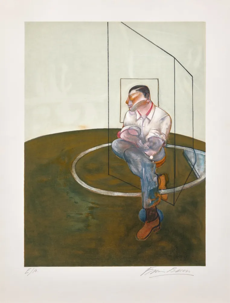 Lithografie Bacon - Portrait of John Edwards