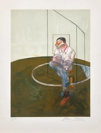 Lithografie Bacon - Portrait of John Edwards