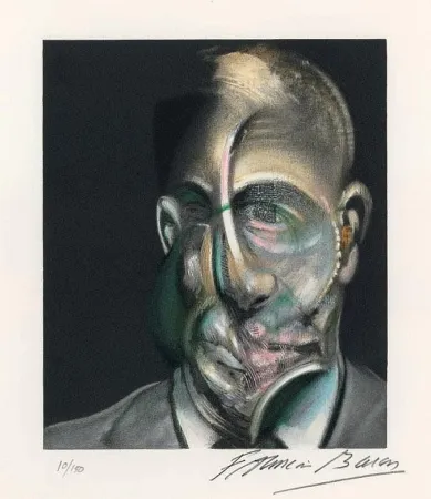 Lithografie Bacon - Portrait of Michel Leiris 