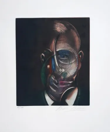 Ets En Aquatint Bacon - Portrait of Michel Leiris