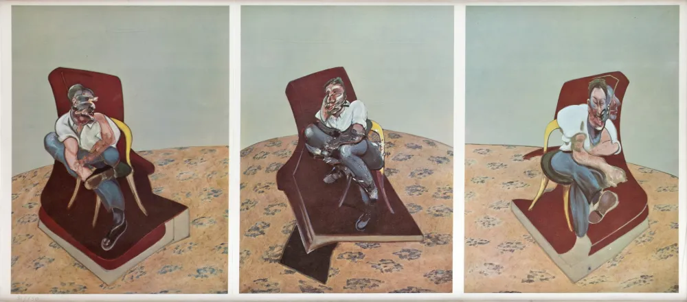 Lithografie Bacon - Portrait von Lucien Freud 