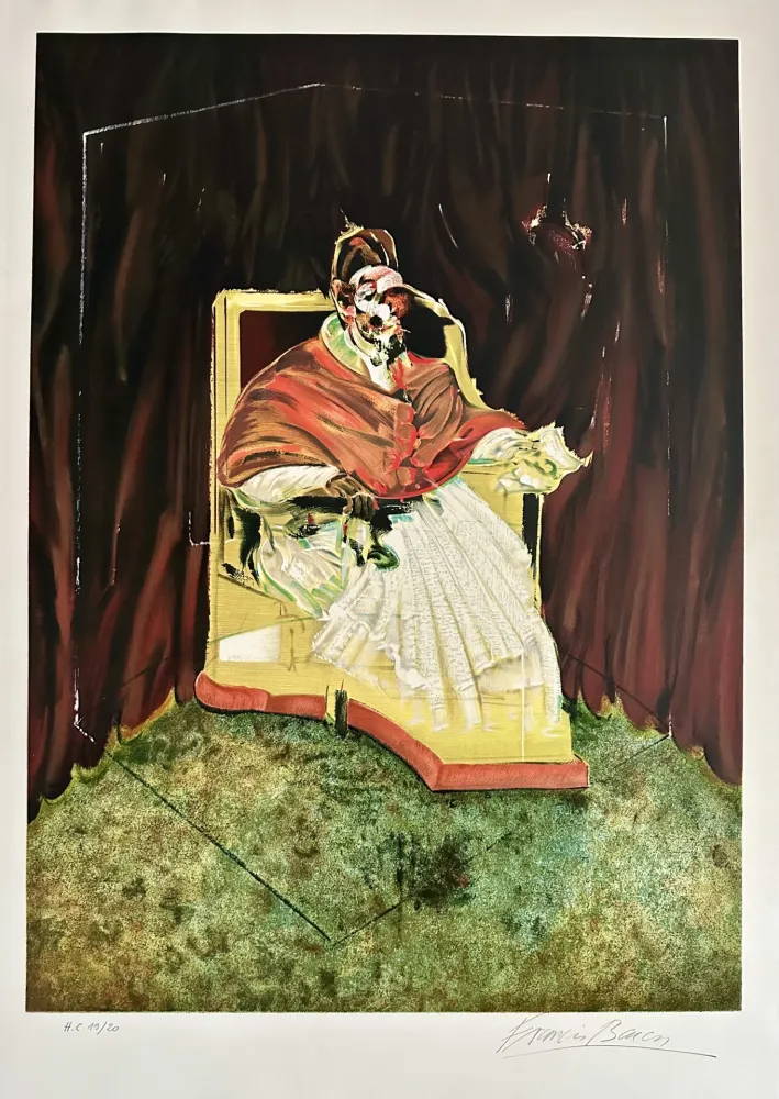 Lithografie Bacon - Study for Portrait of Pope Innocent X after Velasquez