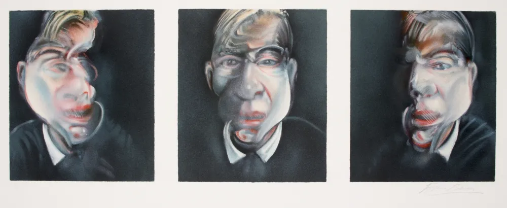 Lithografie Bacon - Three studies for a Self-portrait, 1981