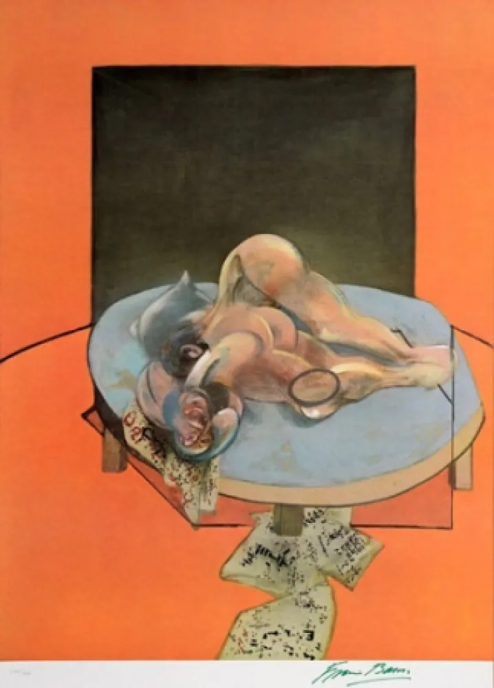 Lithografie Bacon - Three studies of the human body 1977-1980 (centre panel)