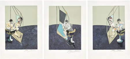 Lithografie Bacon -  Three studies of the male back