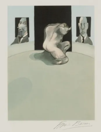 Ets En Aquatint Bacon - Triptych: Center panel (Sabatier 4)