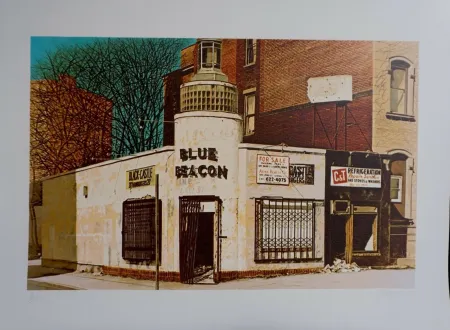 Zeefdruk Baeder - Blue Beacon