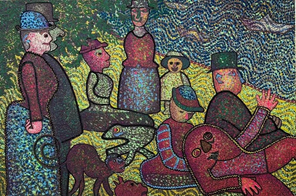 Zeefdruk Baj - D'Aprè la Grand Jatte