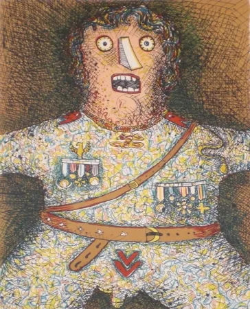 Lithografie Baj - Du Soldat