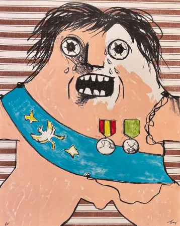 Lithografie Baj - Enrico Baj (1924–2003) – Il Maresciallo di Sassonia – Color lithograph on paper – 1965