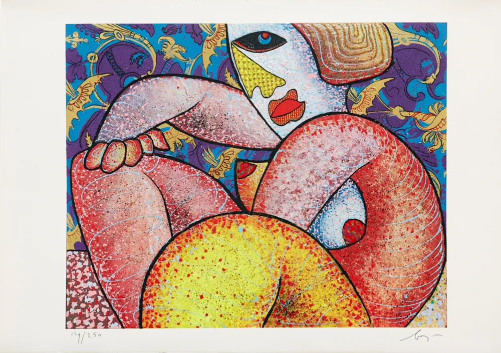 Gravure Baj - Enrico Baj (1924–2003) - Puttana d'altri tempi - Mixed media - 1973