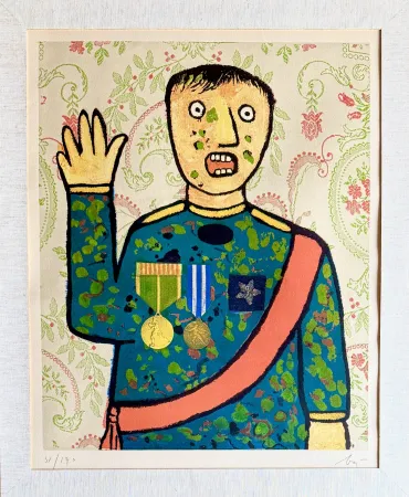 Lithografie Baj - Generale