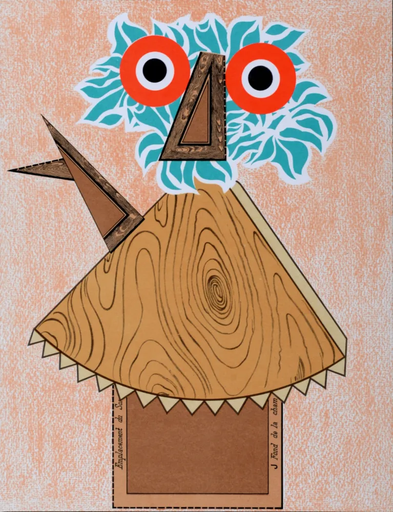 Lithografie Baj - Hibou, 1975