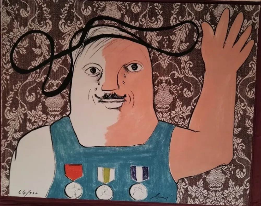 Lithografie Baj - Larmes de Généraux