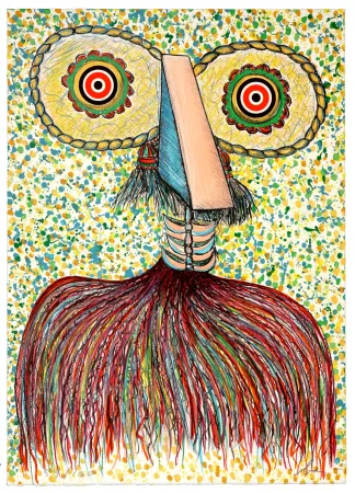 Lithografie Baj - Ritratto immaginario di Asger Jorn (Portrait imaginaire d'Asger Jorn)