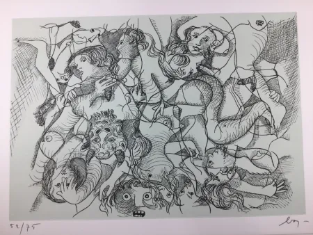 Ets Baj - Sade in Italy - complete folder ( 8 erotic etchings )