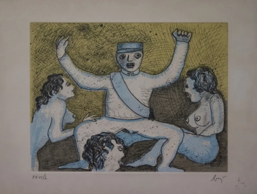 Lithografie Baj - Senza titolo