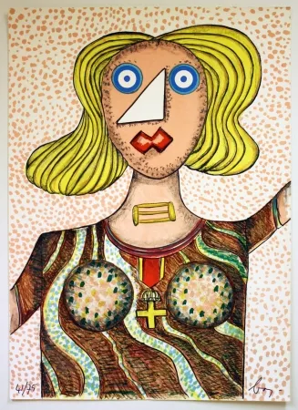 Lithografie Baj - Swedish Lady