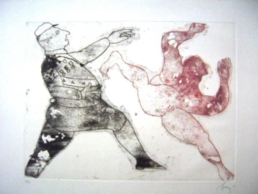 Aquatint Baj - Viol du General