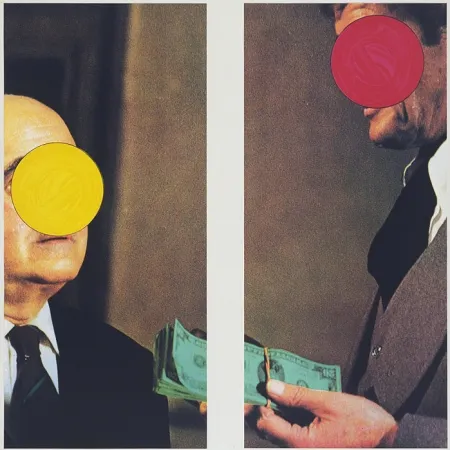 Zeefdruk Baldessari -  Money with Space Between