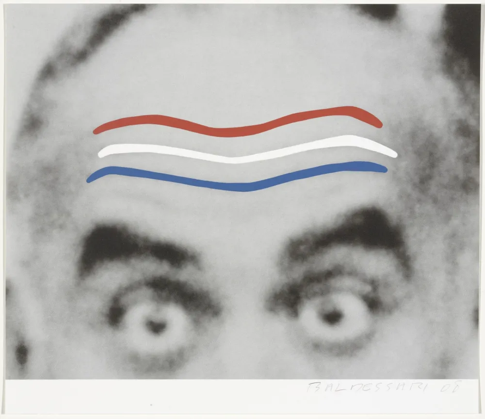 Zeefdruk Baldessari - Raised Eyebrows/Furrowed Foreheads (Red, White, and Blue) from Artists for Obama