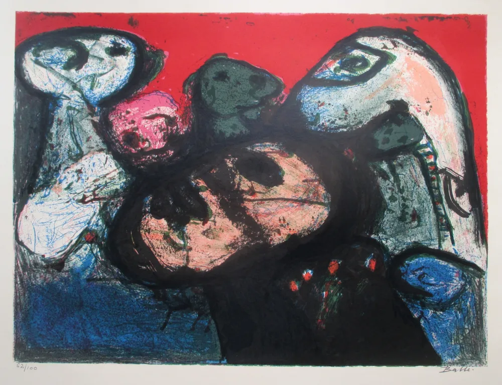 Lithografie Balle - Composition