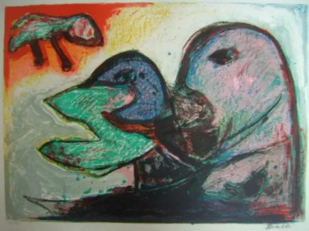 Lithografie Balle - Ved Saturn - At Saturn