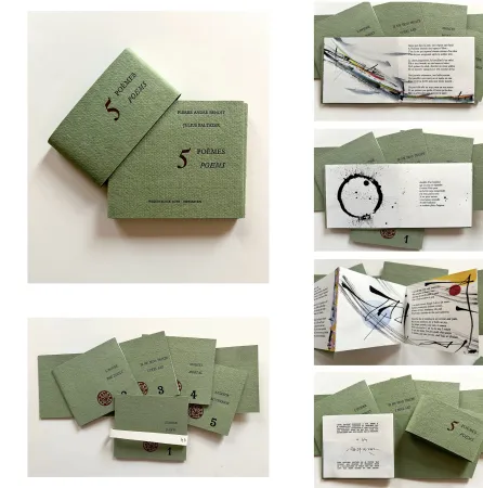 Geïllustreerd Boek Baltazar - 5 POÈMES, Pierre-André Benoit - 5 ENCRES ORIGINALES, Julius Baltazar (2016)