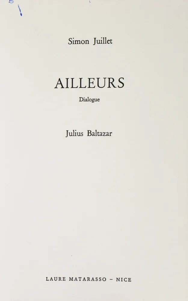 Geïllustreerd Boek Baltazar - Ailleurs