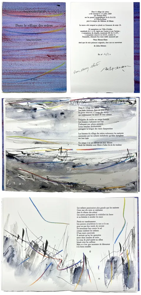 Geïllustreerd Boek Baltazar - DANS LE VILLAGE DES MÈRES. Trois peintures originales (2009)