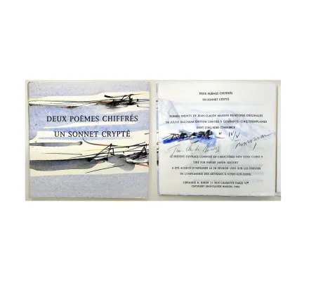 Geïllustreerd Boek Baltazar - DEUX POÈMES CHIFFRÉS UN SONNET CRYPTÉ. Peintures originales (1995)