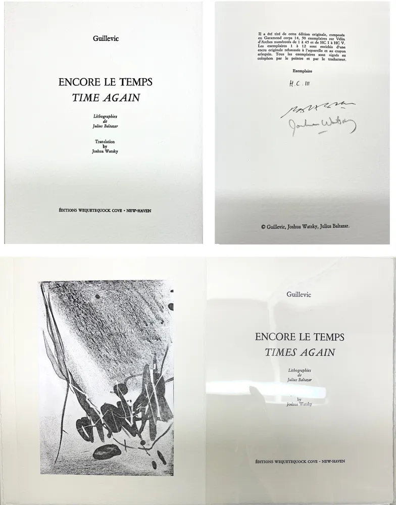 Geïllustreerd Boek Baltazar - Guillevic : ENCORE LE TEMPS / TIME AGAIN