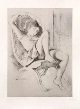 Lithografie Balthus - JEUNE FILLE