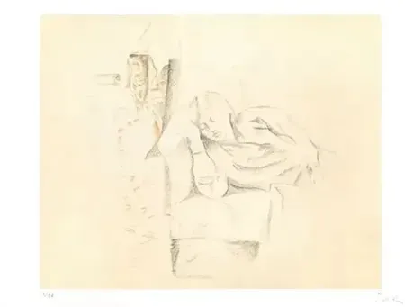 Lithografie Balthus - Jeune fille endormie 