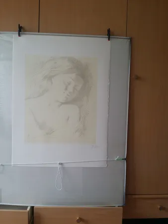Lithografie Balthus - Tête de jeune fille 
