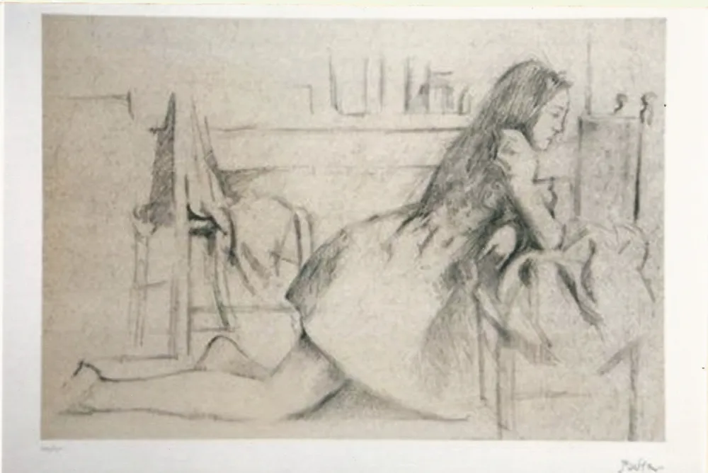 Lithografie Balthus - Untitled I (meditation)