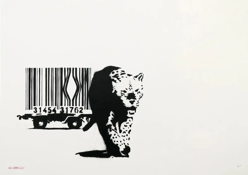 Zeefdruk Banksy - Barcode