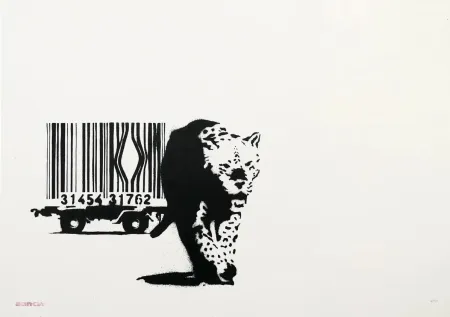 Zeefdruk Banksy - Barcode